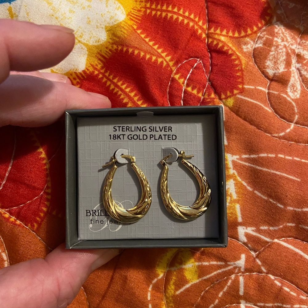 Gold plated earrings